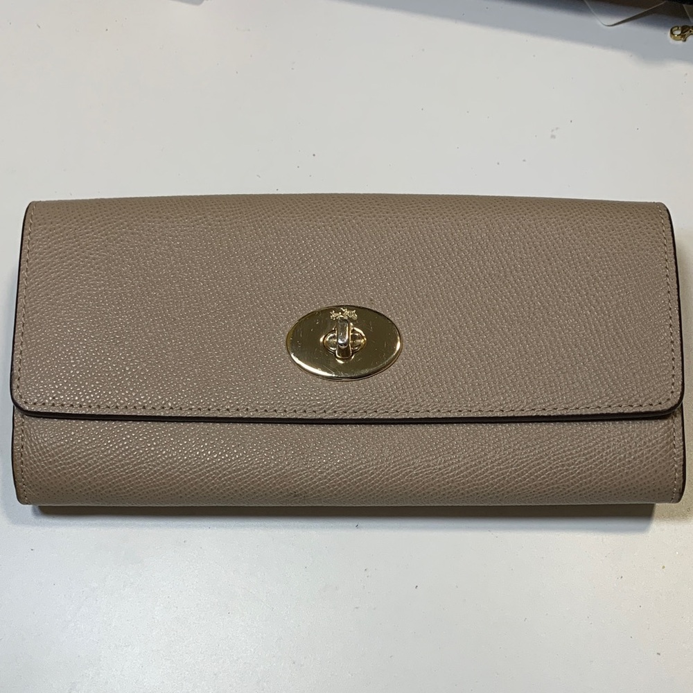 Coach Taupe Leather Wallet